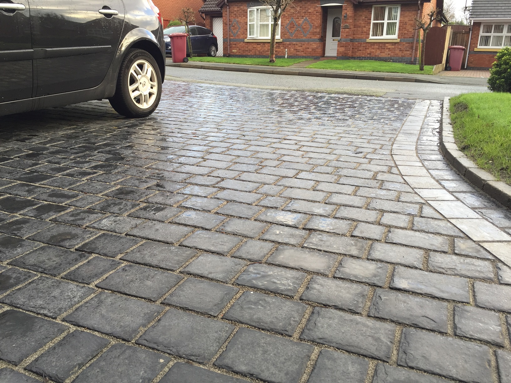 a completed driveway project in liverpool