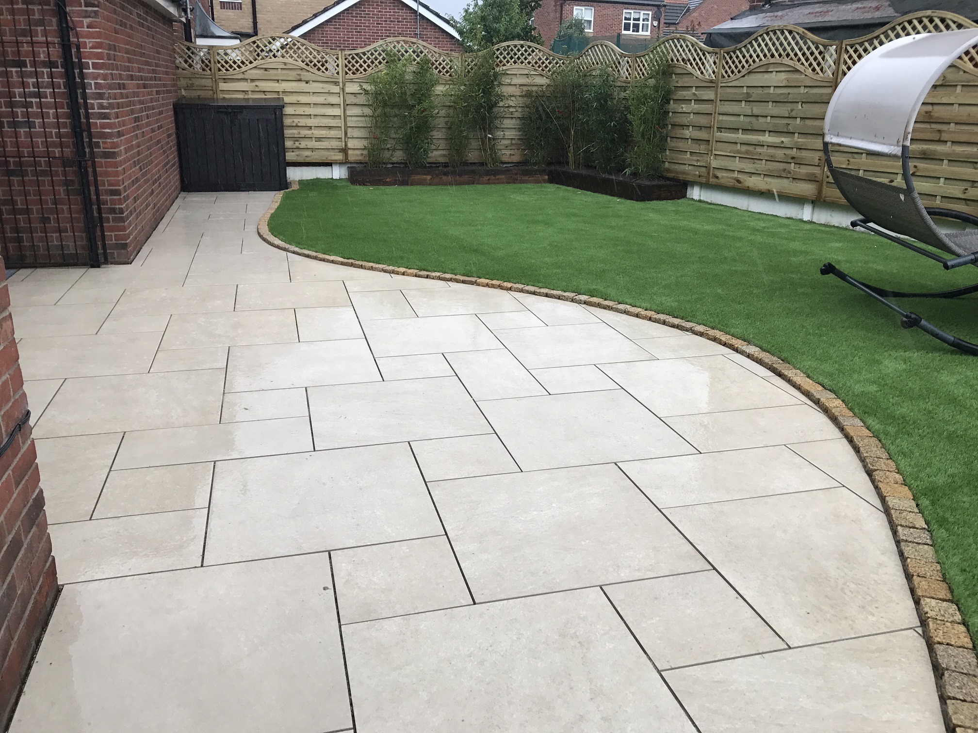 a completed patio and paving project in liverpool
