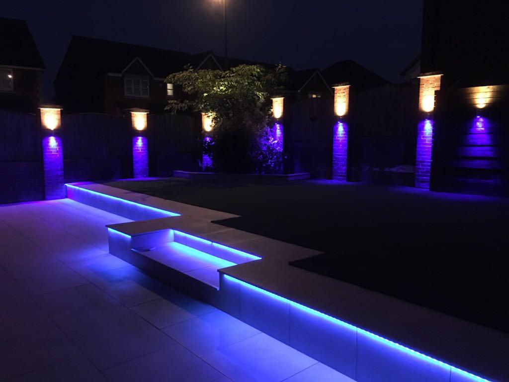 a completed outdoor lighting project in liverpool